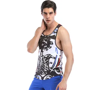 Men Gym Clothes 3D Sublimation Printing Athletic Tank Top gym tank top men yoga tank top