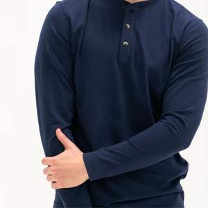 เสื้อเชิ้ต Henley วาฟเฟิลถักความร้อนคลาสสิกสําหรับผู้ชาย - เหมาะสําหรับสภาพอากาศที่หนาวเย็น ให้ความอบอุ่นและความสบาย - Product Image 5