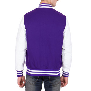 Custom Logo Varsity Letterman <b>Jackets</b> for <b>Men</b> 100% Wool Canvas <b>Light</b> Fabric Hooded Collar Casual Plus Size Winter Wear - Product Image 3