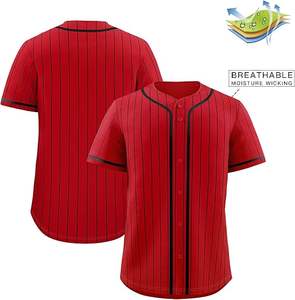 Camisetas de béisbol con impresión de logotipo personalizado, ropa de softbol en blanco de secado rápido, camiseta de softbol para hombres y mujeres, camiseta de béisbol sublimada - Product Image 3