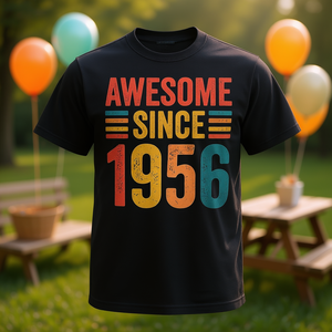 T-shirt promotionnel vintage rétro génial depuis 1956, idées pour le 67e anniversaire - Product Image 3