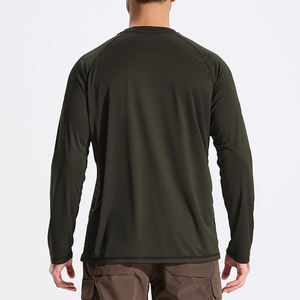 Protección de la piel para ropa al aire libre Rash Guard Camisetas Mangas largas Nuevo producto Cuello redondo Slim-Fit Rash Guard para hombres - Product Image 3