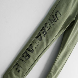 Pantalones Deportivos Casuales de Felpa para Hombre, Estilo Cargo, con Cordón, Cintura Media, Bordados, de Oxford, Poliéster y Algodón, Corte Regular - Product Image 4