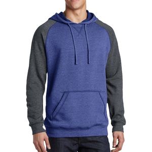 Vente en gros de sweats à capuche vierges à manches raglan coupe ajustée avec coutures contrastées couleur bloc de haute qualité pour hommes - Product Image 1