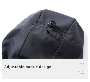 Veste de randonnée extérieure imperméable à l'eau pour capuche coupe-vent de printemps avec fermeture à glissière et décoration de broderie - Product Image 5