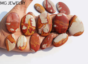 Noreen Jasper Cabochons Smooth Semiprecious Cabochons Venta al por mayor Lote Noreen Jasper Loose Gemstone Cabochon Lot Cristal natural - Product Image 6
