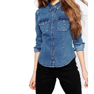 Veste en jean pour femme 100% coton matelassé respirant fini séchage rapide hivers meilleure vente veste en jean - Product Image 1