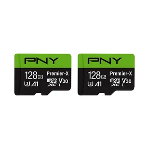 การ์ดหน่วยความจำ PNY 128 GB Premier-X C 10 U 3 V 30 A 1 Micro SDXC แพ็คคู่ - Product Image 1