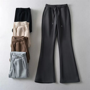 Streetwear Flared Sweatpants Elastic Waistband Color Block Loose <b>Trousers</b> <b>Women</b> Baggy Sweat Pants - Product Image 5