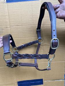 Equestrian Horse Anatomic Leather <b>Braided</b> Halter Western and English Style Nylon and PP <b>Accessory</b> for Horse Rugs - Product Image 6