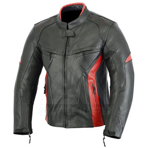 High Protection High Street Cow Skin Leather Waterproof Windproof Breathable <b>Mandarin</b> <b>Collar</b> Winter Motorcycle <b>Jacket</b> for Men - Product Image 3