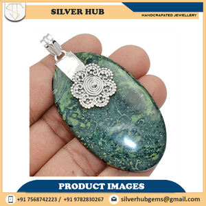 Colgante de plata de ley 925 con estrella de jaspe, colgante hecho a mano, al mejor precio - Product Image 4