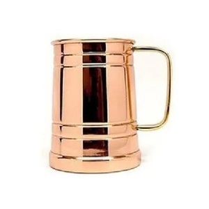 Pichet en métal en cuivre inspiré de l'Ayurveda avec corps arrondi et surface polie mate conçue pour un usage quotidien et la décoration intérieure - Product Image 1