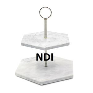 Stylish Stand Marble Plate Metal Hotel Tableware Decoration Accessories Wedding Parties <b>Cake</b> <b>Server</b> Stand For Hotels Usage - Product Image 5