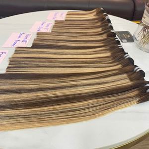 Venta al por mayor de extensiones de cabello de trama recta de hueso Extensiones de cabello humano vietnamita Doble dibujado de hueso recto Color de piano - Product Image 5