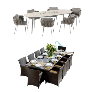 Vente chaude Ensemble de salle à manger moderne avec de nombreuses chaises pour meubles de salle à manger Table et chaise de haute qualité d'Indonésie - Product Image 3