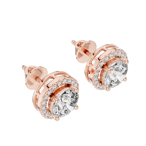 Pendientes con Diamantes Cultivados en Laboratorio de 2.9 CT, VVS-VS EF, Diseño Halo, Disponibles en Oro de 18K, 14K, 10K y Plata 925, Oro Rosa, Amarillo - Product Image 6