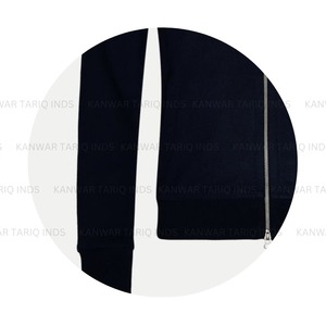 Sudadera con capucha de felpa francesa para hombre de peso pesado GSM 350 personalizada, chaqueta de piel sintética con cremallera completa sólida, sudaderas con capucha polares de invierno, algodón en blanco liso - Product Image 5