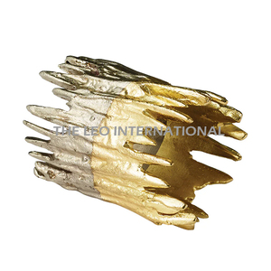 Vente chaude en aluminium métal or et argent nickelé porte-anneau de serviette 3X3X2 pouces maison hôtel cuisine Restaurant Ware - Product Image 1