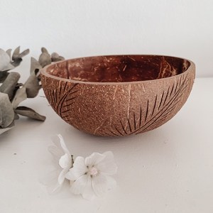 ชามกะลามะพร้าวแบบเป็นมิตรต่อสิ่งแวดล้อมงานหัตถกรรมจากเวียดนามแกะสลักทำด้วยมือขัดเงา - Product Image 6