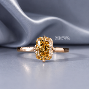 <b>Cushion</b> Cut Moissanite Luxury Women's Engagement Ring S925 Sterling Silver Yellow Gold Plated OEM Custom Manufacturer | - Product Image 1