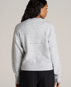 Sudadera Casual de Mujer con Bordado 3D, 100% Algodón, Felpa, Personalizada con Logotipo Tejido, Diseño Sólido para Primavera/Invierno, Talla XL - Product Image 2