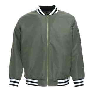 เสื้อแจ็คเก็ตบอมเบอร์ผู้ชายคุณภาพสูง กันน้ำ กันลม ผลิตจากโพลีเอสเตอร์ คอตั้ง มีโลโก้ด้านหน้า หลายสีให้เลือก เสื้อคลุมตัวนอก - Product Image 5