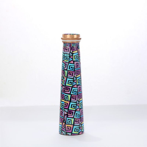 Royal Copper <b>Water</b> <b>Bottle</b> <b>With</b> Latest Printed Design Health Ayurveda Benefits Leak Proof <b>With</b> Affordable Prices - Product Image 5