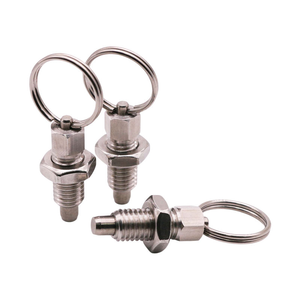 Goupille d'indexage à ressort en acier inoxydable avec anneau de traction, goupille de positionnement verrouillable M6-M16, boulon d'indexage fileté - Product Image 1