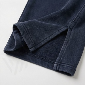 Pantalones Jogger de Felpa de Algodón de 350 Gsm de Alta Calidad, Lavado Ácido, Estilo Urbano, Parches Desgastados, Corte Acampanado, Personalizados, Casuales, 100% Algodón - Product Image 6