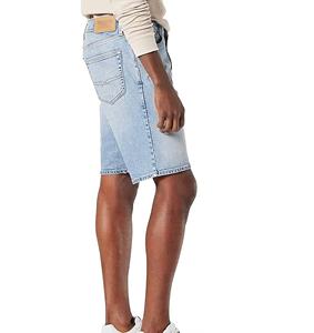 Vente en gros 100% coton 14 OZ Denim brut lavé Jorts pour hommes Baggy Cross-Pants Jeans Shorts Design personnalisé Logo avant Style décontracté - Product Image 3