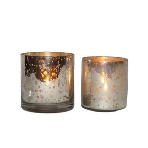 Bougie votive en verre argenté fantaisie royale de luxe pour la décoration, bougie votive en verre mercure de qualité supérieure, bougie votive de haute qualité - Product Image 1