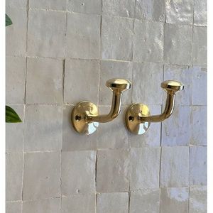 Heavy duty metal wall <b>hooks</b> with rustic finish and strong construction ideal <b>for</b> entryway organization and everyday storage - Product Image 3