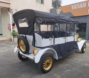 <span class=keywords><strong>Bus</strong></span> touristique rétro blanc voiture classique personnalisée pour la royauté Antique pour le président Vintage modèle de voiture 5KW moteur puissant - Product Image 4