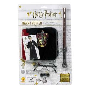 Costume de cosplay Harry Potter pour enfants, 3 pièces, avec robe, lunettes et baguette magique - Product Image 5