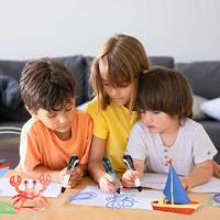 Lápiz de Impresión 3D con Pantalla LED Más Vendido, Diseño Único para Niños, Dibujo Educativo, Juguetes Seguros, Lápiz 3D para Niños con Libro