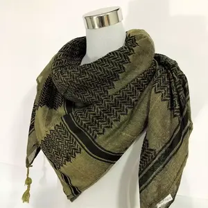 Dernière conception de Style arabe hommes femmes coton Shemagh Hijab Multi fonction arabe Keffiyeh écharpe - Product Image 2