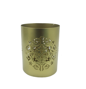 Nouveau support votif en fer plaqué laiton décoratif nouveau pot de bougie de conception pour le salon et la décoration de noël à la main - Product Image 5