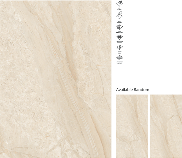800x1600 mm Porcelain Slab Tiles Grifoni Cream in Polished Surface Cream Color Premium Quality Interior Tiles by Novac Ceramic