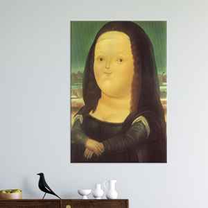 Impression sur toile Botero Mona Lisa : Portrait Pop Art fantaisiste, toile encadrée - Product Image 1