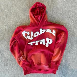 เสื้อฮู้ดผ้าซักลายกรดสไตล์วินเทจเสื้อสเวตเตอร์แบบสวมหัวทรงโอเวอร์ไซส์พิมพ์ลายปักโลโก้ได้ตามต้องการ - Product Image 3