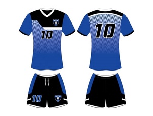 Nouvel ensemble d'uniformes de football respirants à manches courtes de haute qualité fabriqués au Pakistan avec logo personnalisé à bas prix - Product Image 2