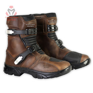 Motorcycle Adventure Touring Waterproof <b>Boots</b> <b>for</b> Men and <b>Women</b> with PU Upper Durable Rubber Sole Winter Ready and Zip Closure - Product Image 1