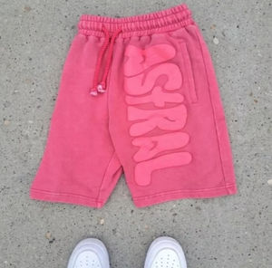 กางเกงขาสั้นผ้าคอตตอนพิมพ์ลายพัฟกันหนาวแบบย้อนยุคเอวยางยืดแบบลำลองพร้อมผ้าซักกรด - Product Image 2