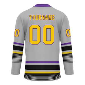 Uniformes Deportivos Personalizados al por Mayor de Alta Calidad, Camisetas de Hockey sobre Hielo de Poliéster Transpirable de Secado Rápido Unisex, Conjuntos de Uniformes para Equipos - Product Image 2