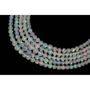 100% Natural Ethiopia Welo Fire Opal <b>Bead</b> 3.5-6 MM Loose Nature <b>Crystal</b> for Jewelry Craft - Product Image 1
