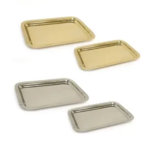 Plateau de service décoratif en laiton Plateau en laiton métallique pour mariage - Product Image 3