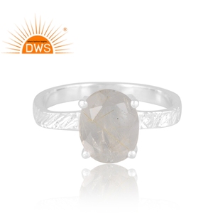 Anillo de piedras preciosas de rutilo dorado Natural de Plata de Ley 925 más vendido, joyería personalizada para mujer, regalo para ella - Product Image 3