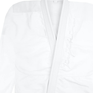 Kimono de Jiu Jitsu Brasileño Ligero Blanco de 450G con Tejido Pearl Weave, Chaqueta Resistente y Pantalones Ripstop para Entrenamiento Diario - Product Image 6