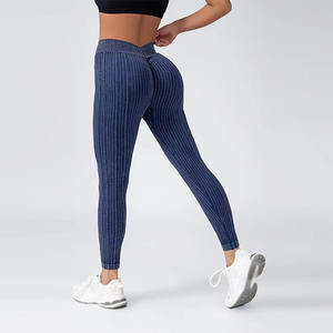 Nuevas llegadas Leggings de Yoga de cintura alta Logotipo personalizado Mujeres Scrunch Butt Seamless Leggings con logotipo personalizado para la venta - Product Image 1